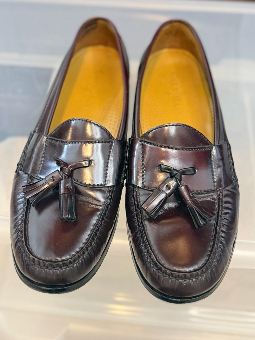 Cole Haan Men's Pinch Tassel Loafers Burgundy 9 D